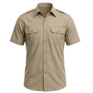 Propper Mens Khaki Tan Short Sleeve Tactical Military Uniform Shirt Medium 02-06